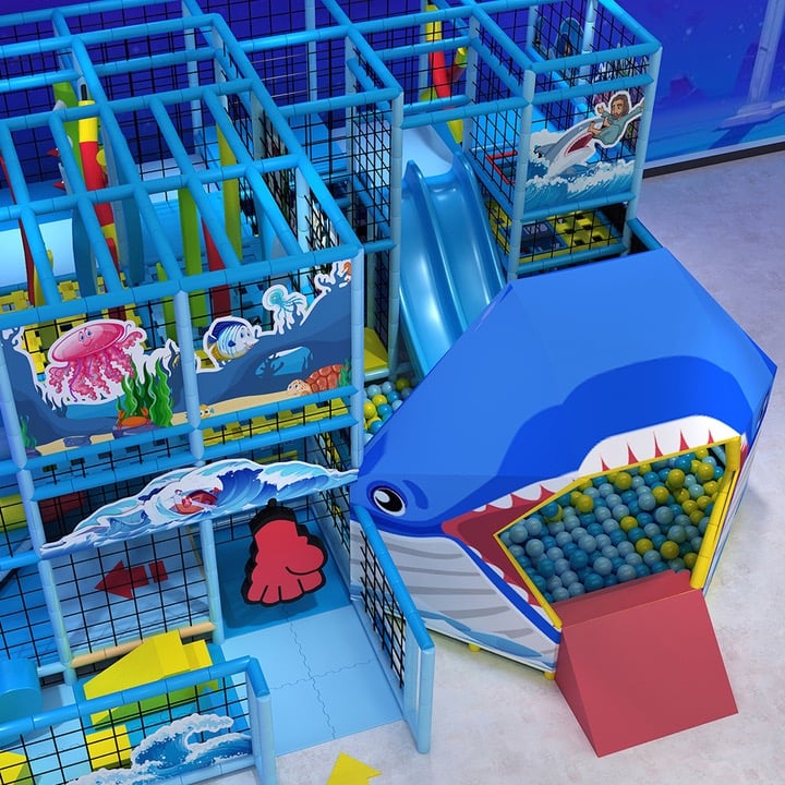 FunScape Indoor Playground custom designed in Jonah and the Whale Christian theme
